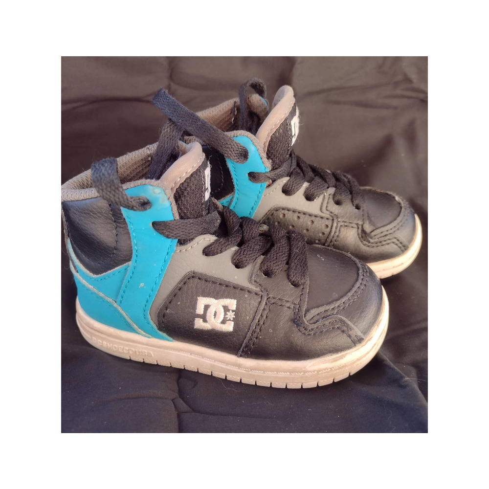 DC Baby Skate Shoes, Size 5, Blue/Black/Gray